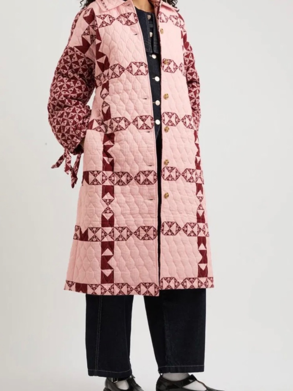 Damson madder quilted dahlia coat - Picture 11 of 11
